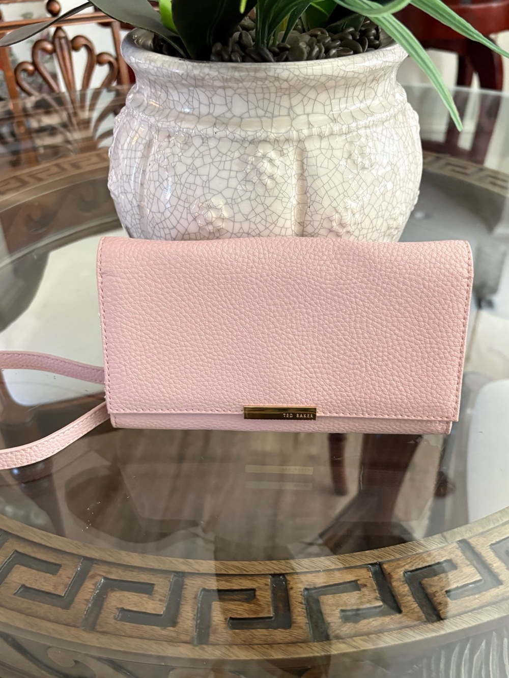 🩷🩷TED BAKER SHAZDER PEBBLED LEATHER WALLET/CLUTCH CROSSBODY BAG!🩷🩷